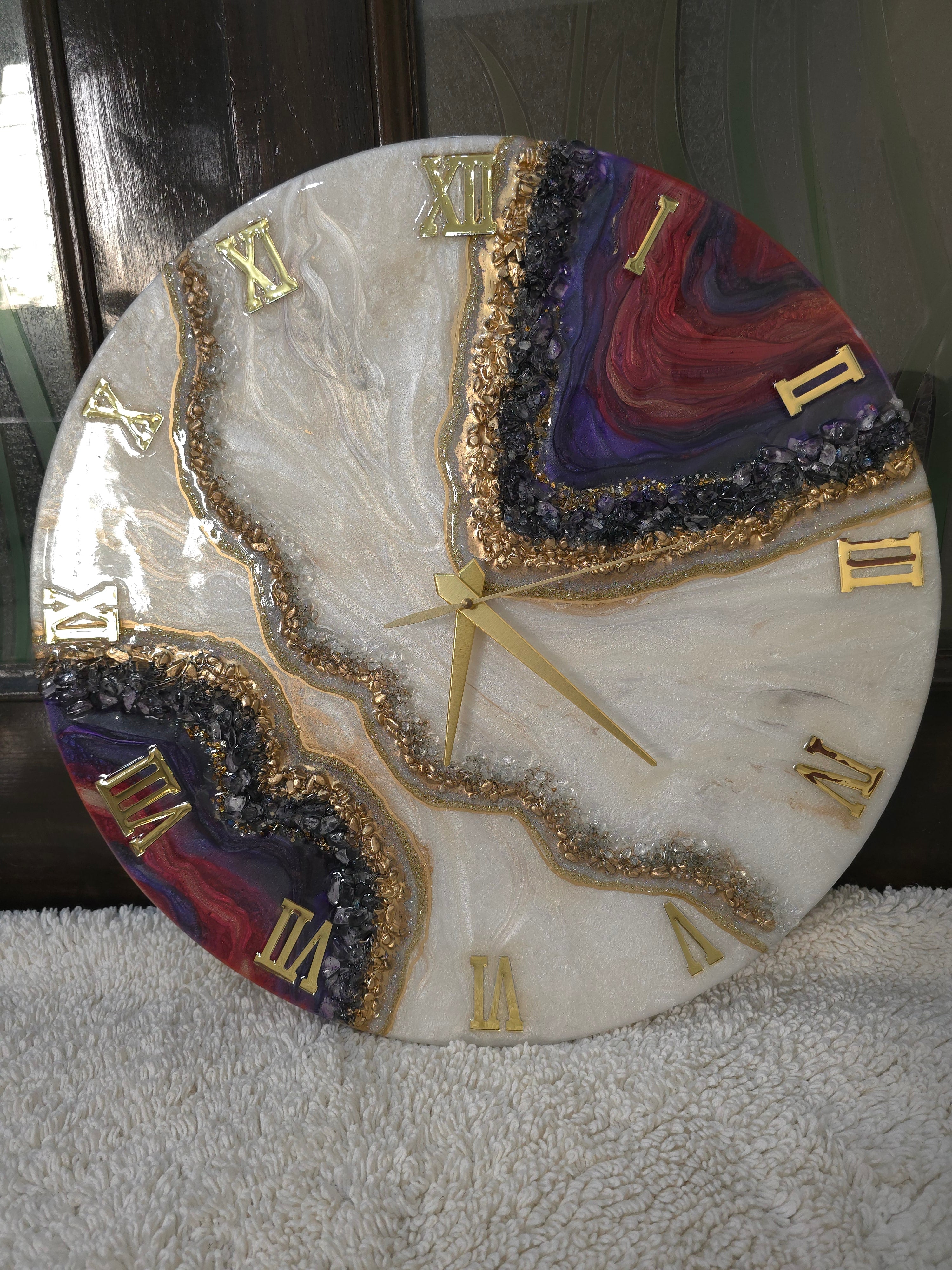 Premium Modern Resin Art Wall Clock