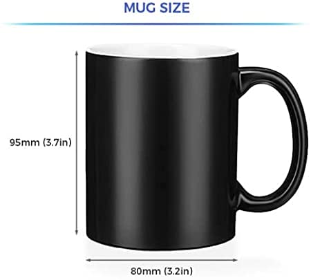 Magic Mug with Photo Customized/Personalized Cup with Image, Text, Logo, Quotes Gifts for Birthday, Anniversary, Valentine's Day Black Colour Changing Mug 325 ML
