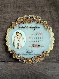 Customized Resin Photo Frame with Clear Groovy Easel Stand | Personalized Photo Frame for Home Decor & Memorable Gift | 10 Inch Display Frame