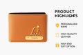 Personalized Leather Wallet for Men and Boys Customized Wallet Customise Gifts for Men | Personalized with Name & Charm Purse