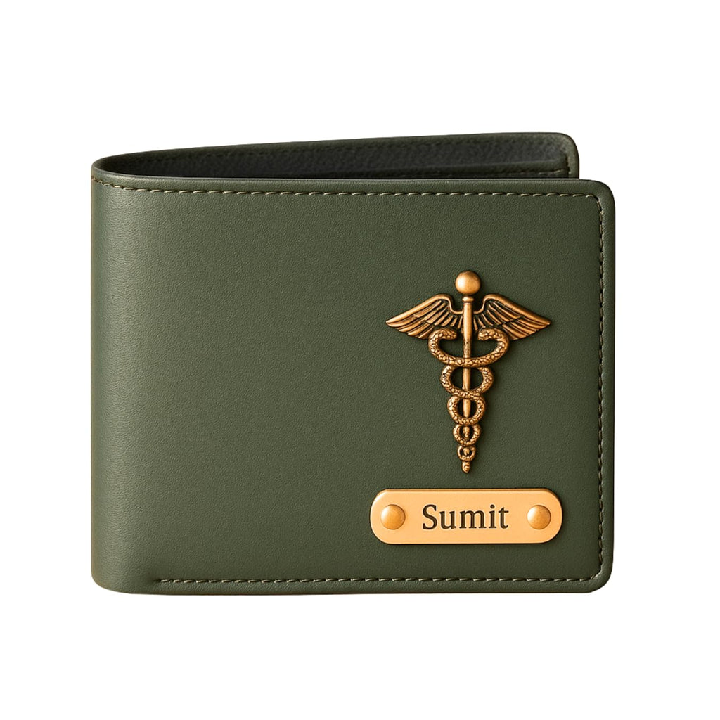 Personalized Leather Wallet for Men and Boys Customized Wallet Customise Gifts for Men | Personalized with Name & Charm Purse